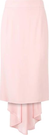 Moschino Rokken, Dames, Roze, S, Asymmetrische geplooide midi-rok