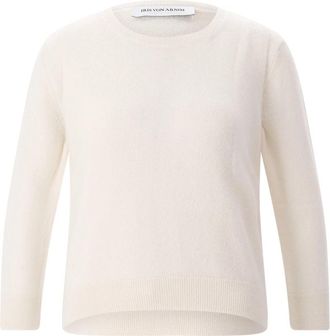 Iris Von Arnim Cashmere-Zijde Trui - Dames - Cashmere truien - Beige - L - Kasjmier - Truien & Vesten
