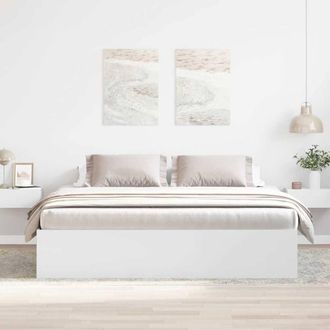 Berkfield Home Modern Bed Frame White 200x200 cm