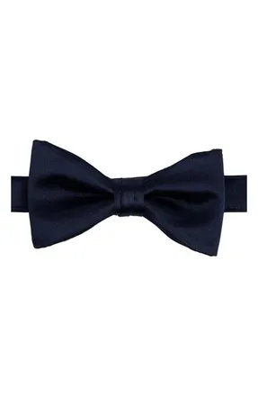 Brooklyn Brigade Mens Solid Satin Pre-Tied Bow Tie in Navy at Nordstrom