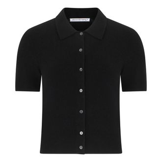 Alexander Wang Alexander Wang, Cardigans, female, Black, Size: M Polo Cardigan