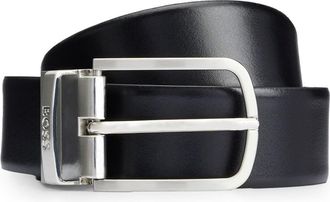 HUGO BOSS Heren Owen B Italiaanse Leren Omkeerbare Riem (Zwart)