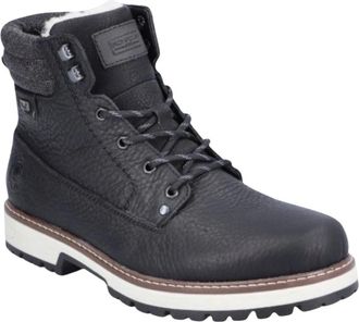 Rieker Ge&iuml;soleerde Winterlaarzen met Noppen - Heren - Veterlaarzen - Zwart - 41 EU - Leer - Schoenen