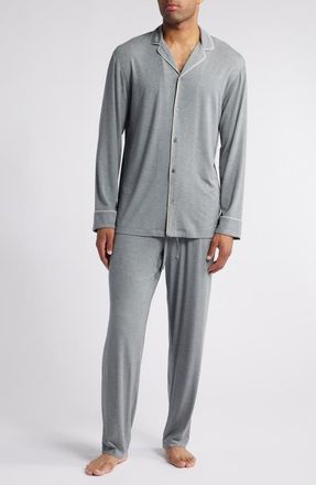 Nordstrom Moonlight Eco Pajamas in Grey Dark Heather at Nordstrom, Size Xx-Large