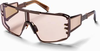 Balmain LE MASQUE Brown Shield Unisex Sunglasses BPS-146E BRN-BRN 147