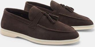 Scarosso Leandro Loafers in Dark Brown - Suede at Nordstrom, Size 42.5