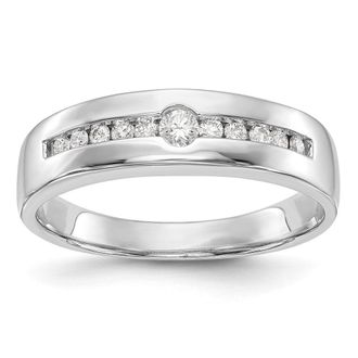 Diamond2Deal 14k Gold Lab Grown Diamond Wedding Band Ring 0.27Ct Clarity- VS Color- G-H