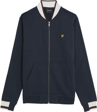Lyle & Scott Jassen, Heren, Blauw, L, Katoen, Half Tipped Jersey Bomber