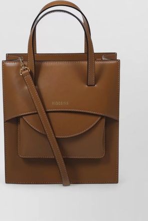 Hidesins pocket tote bag structured silhouette strap