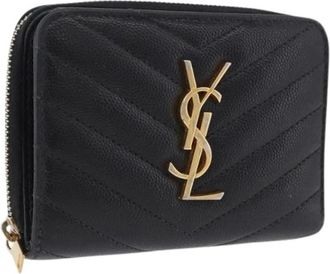 Saint Laurent Pre-owned Vintage Bifold Portemonnee - Dames - Vintage Accessoires - Zwart - ONE Size - Vintage