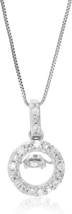 Vir Jewels 1/10 cttw Lab Grown Diamond Circle Pendant Necklace.925 Sterling Silver 1/4 Inch With 18 Inch Chain