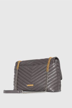 Rebecca Minkoff Womens Edie Flap Shoulder Bag In Graphite