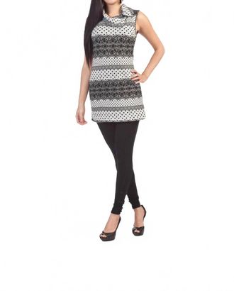 Papillon Lace Print Sleeveless Drape Collar Dress In Grey