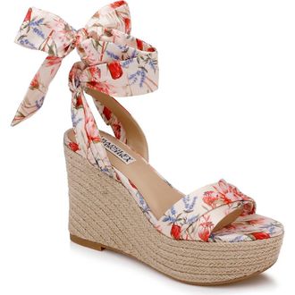 Badgley Mischka Ximora Platform Wedge Espadrille in Cream Multi at Nordstrom, Size 5.5