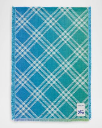 Burberry Men & apos;s Wool and Silk Gradient Check Scarf