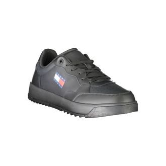 Tommy Hilfiger Leather and Polyurethane Sneakers - Black