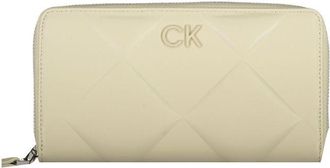 Calvin Klein Womens Quilted Zip Around Wallet K50k504225 - Ivory - One Size