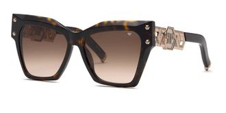 Philipp Plein SPP175S 0722 Womens Sunglasses Tortoiseshell Size 57