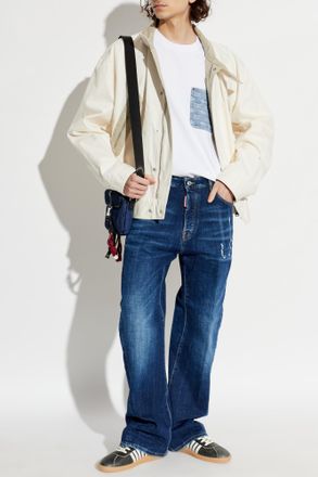 Dsquared2 Jacket With Pockets, Mens, Cream