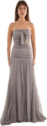 Aniye By Elegante Draped Jurk - Dames - Avondkleed - Grijs - L - Kleedjes