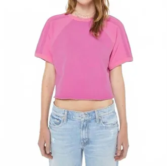 Mother Half Cut Square Top In Rose Violet