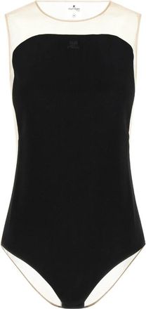 Courr&egrave;ges Illusion Sunshield Bodysuit - Dames - Bodies - Zwart - L - Polyester - Tops