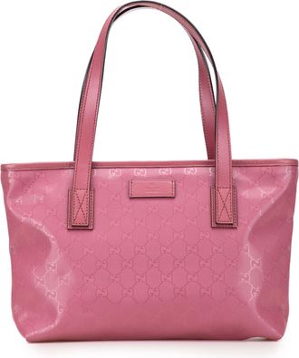Gucci Pre-owned Womens Patterned Tote Bag - Pink Textile - One Size