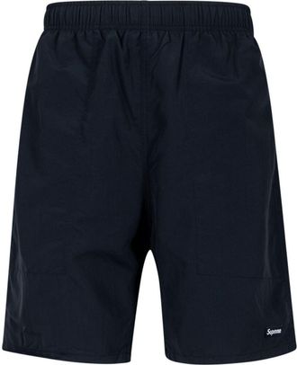 SUPREME logo-print water shorts - unisex - Nylon - L - Black