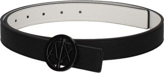 A|X Armani Exchange Womens Essential, Double face, Circle Logo Belt, Black/White, XL
