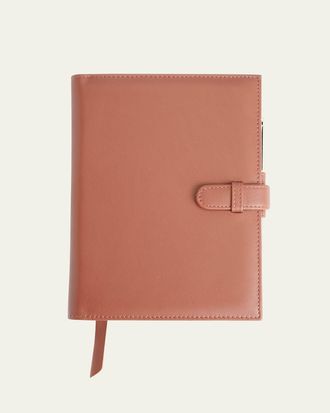 Royce Leather Monogrammed Leather Executive Journal with Rollerball Pen