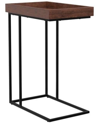 Simpli Home Gallagher Solid Mango Wood & Metal 12In Rectangle Industrial C Side Table