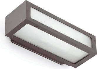 Netlighting Natron 1 Light Outdoor Wall Light Dark Grey IP54 E27