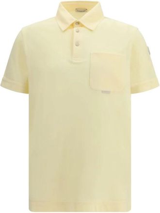Moncler Polo Bicolor de Algod&oacute;n - Tops - Hombre - Amarillo - S