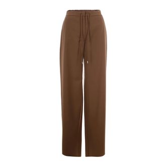 Max Mara Wide Trousers, female, Brown, Size: 2XS Wide Trousers