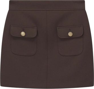 Seductive Paris Mini Rok - Dames - Korte rokken - Bruin - M - Rokken