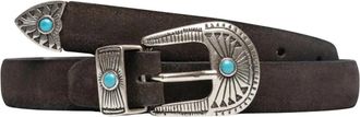 Alberto Luti Vintage Leren Riem - unisex - Riemen - Bruin - 105 CM - Leer - Accessoires