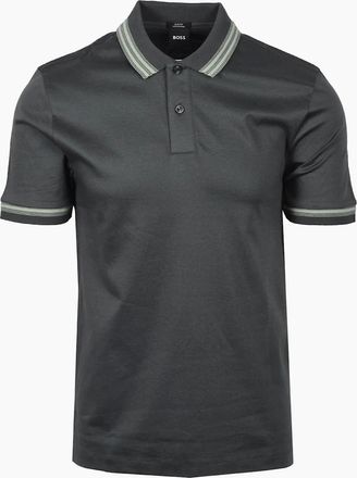 HUGO BOSS Mens Boss Black H PHILLIPSON POLO OPEN GREEN - Size: 46