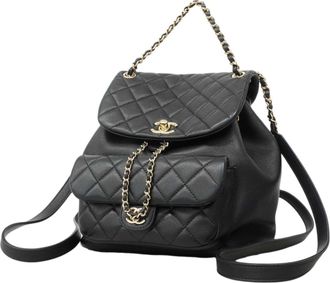 Chanel Black Leather Backpack (Pre-Owned)