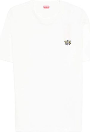 Kenzo Wild Tiger Geborduurde T-Shirt - Heren - T-shirts - Wit - XL - Katoen - Tops