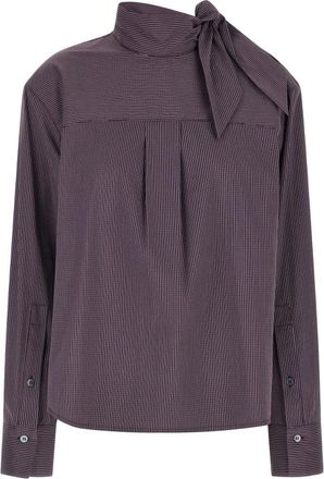 Tela Zafrina Blouse - Dames - Blouses - Paars - 2XS - Leer - Overhemden