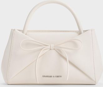 Charles & Keith Hazel Bow Panelled Top Handle Bag