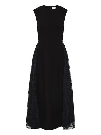 Rebecca Vallance Milena midi-jurk met kant - Zwart