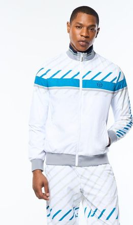 Sergio Tacchini Quadretto Track Jacket in Brilliant White at Nordstrom, Size Xxx-Large