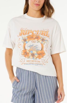 Rip Curl Pacific Coast Heritage Relaxed Graphic T-Shirt in Bone at Nordstrom, Size X-Large