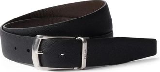 Prada Cintura reversibile in pelle - Nero
