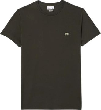 Lacoste T-shirt van Pima katoen - Heren - T-shirts - Groen - S - Katoen - Tops