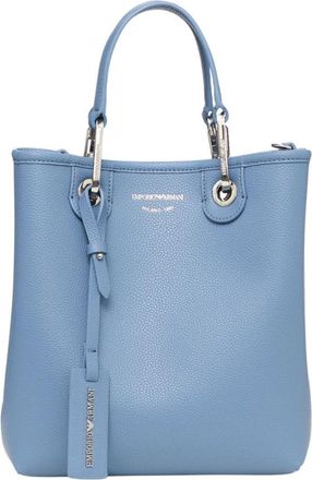 Emporio Armani Stijlvolle Winkelmand Asfalt/Terra - Dames - Shoppers - Blauw - ONE Size - Tassen