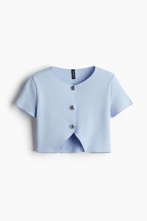 H&M Jerseycardigan mit Kurzarm - Blue