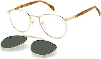 Eyewear by David Beckham Premium Opt + Clip-On Bril - Heren - Brillen - Geel - 52 MM - Accessoires