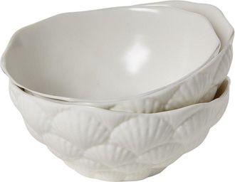Two's Company Set Of 3 Fan Shell Tidbit Bowls